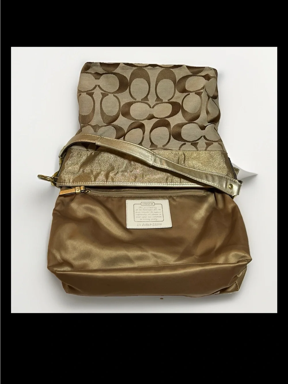 Coach 2008 Limited Edition Chrysanthemum Appliqué Shoulder Bag, Style: (#12200)